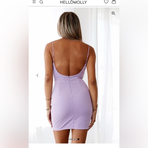 Hello Molly down for wine large Lavender Sleeveless Dress - Picture 3 of 5